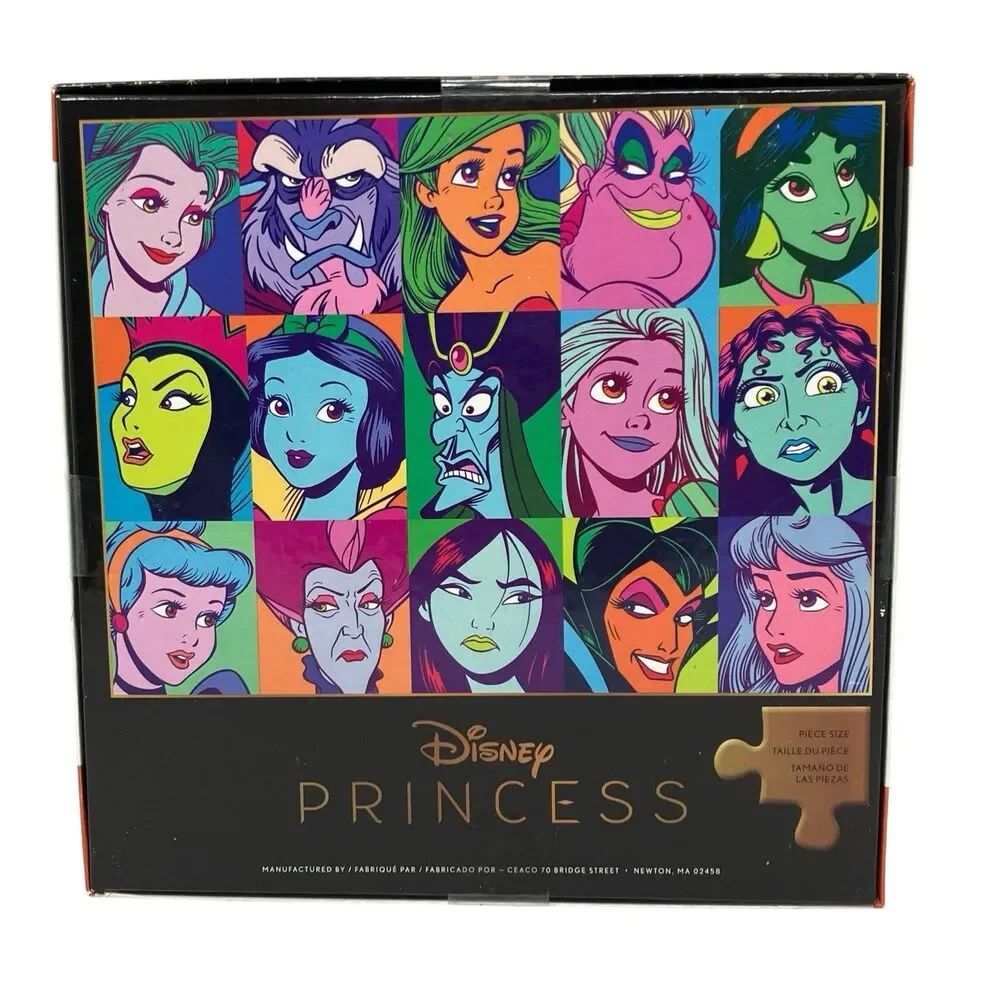 Ceaco Disney Puzzle 300 Pc Oversized Pieces Princess Snow White Villains Ariel‎